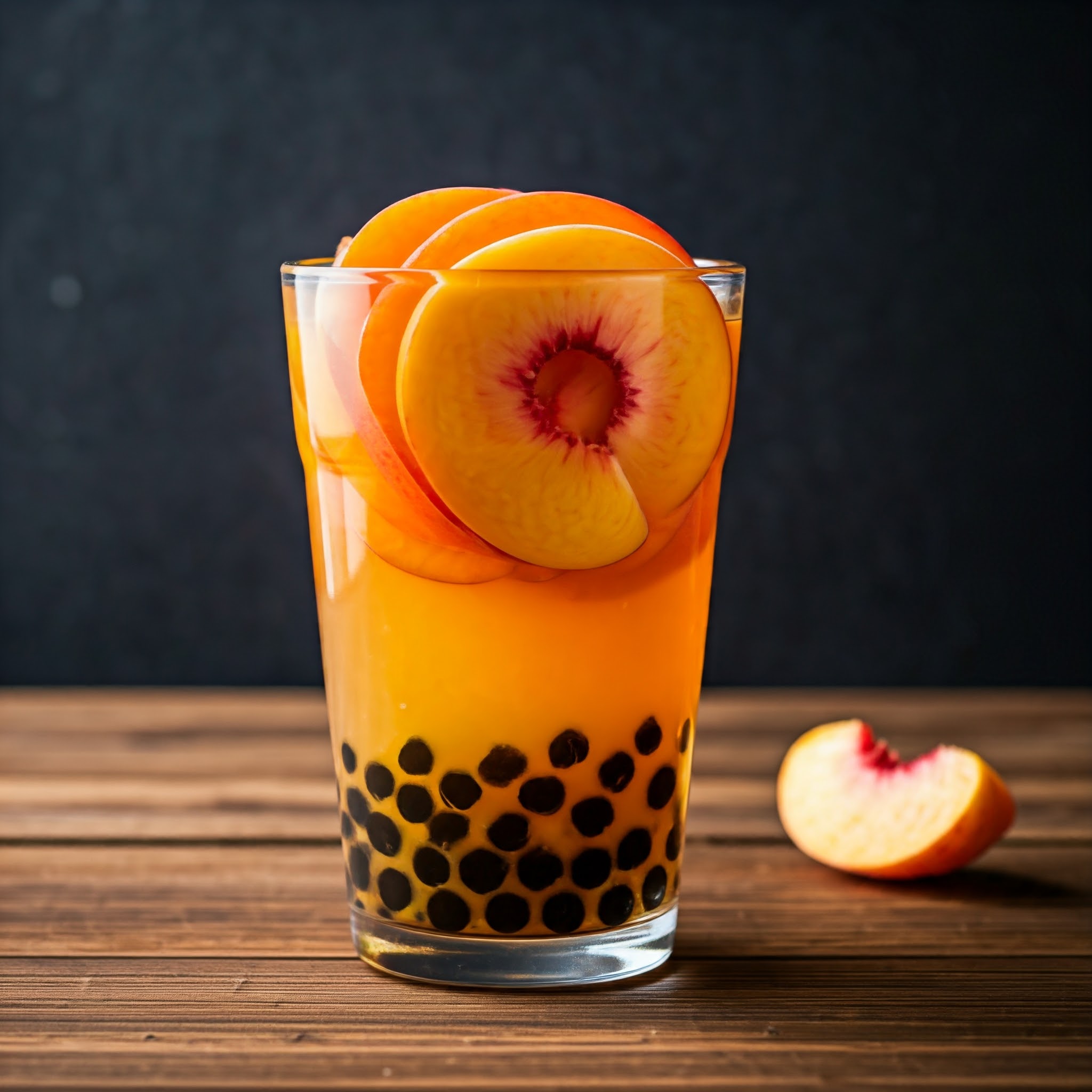 Peach Boba Tea