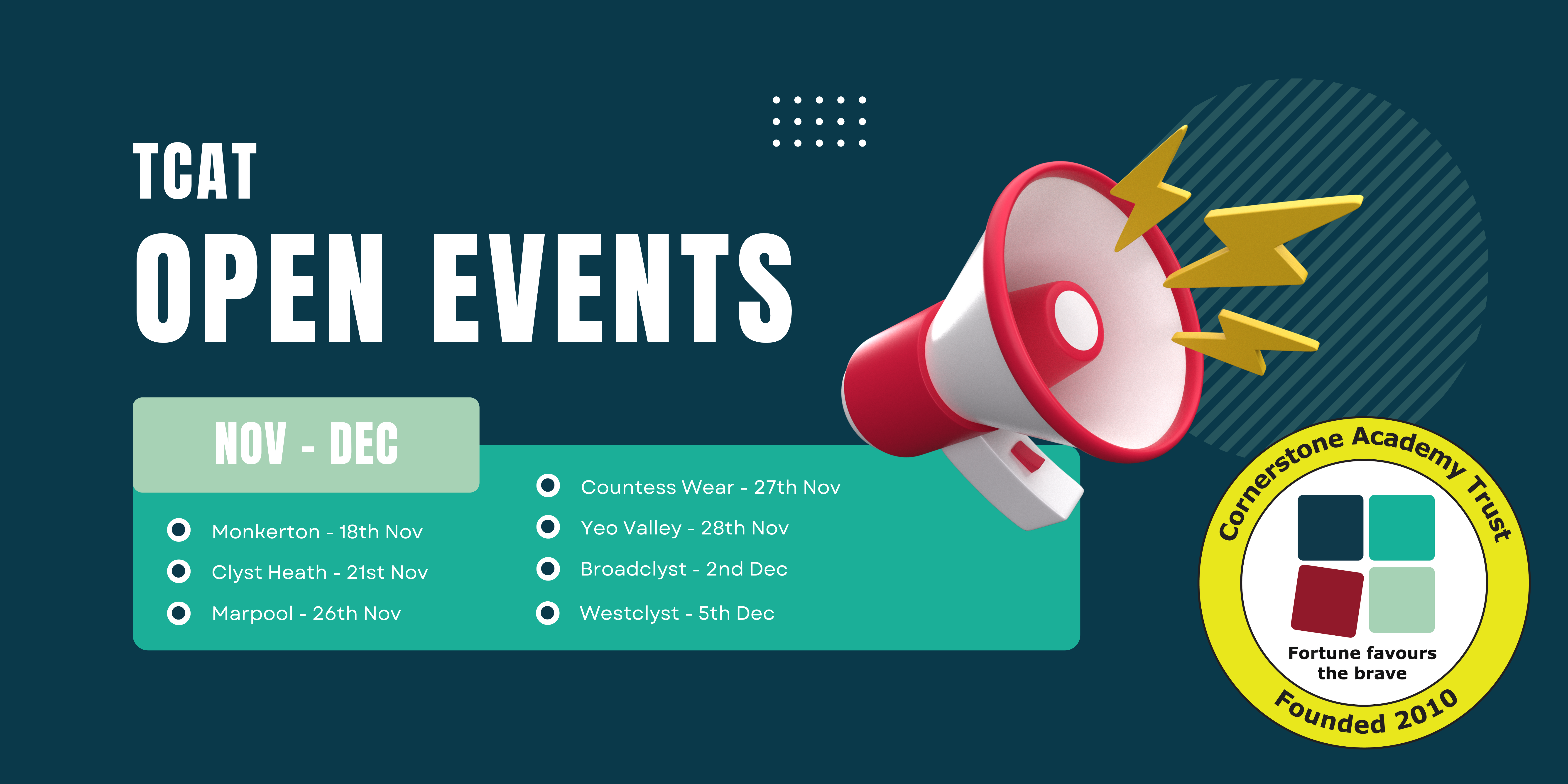 TCAT Open Evenings - The Cornerstone Academy Trust